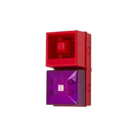Produktfoto 1 von Clifford & Snell YL40 LED, Filament/Warnsummer-Licht Schall- und Lichtsignal-Kombination 48V dc Magenta IP65 Basis / 108