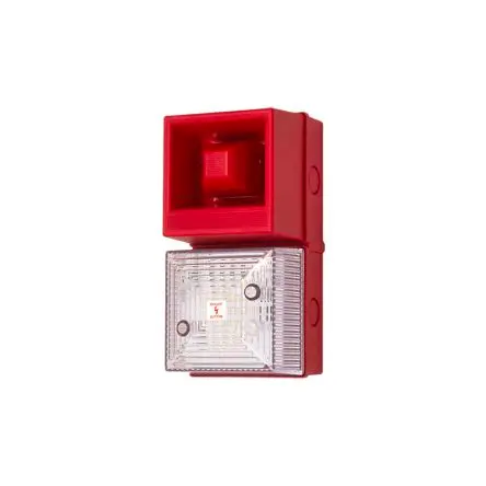Clifford & Snell YL40 LED, Filament/Warnsummer-Licht Schall- und Lichtsignal-Kombination 48V dc Klar IP65 Basis / 108 dB