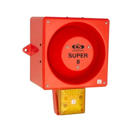 Produktfoto 1 von Clifford & Snell YL80 LED, Filament/Warnsummer-Licht Schall- und Lichtsignal-Kombination 115V ac Gelb IP66