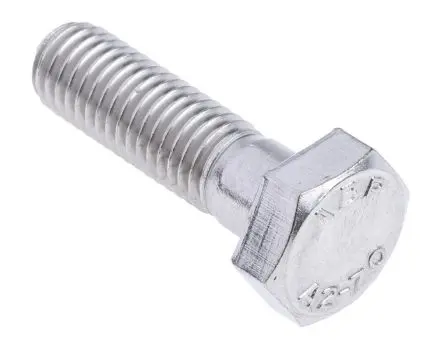 Produktfoto 1 von RS PRO M10 x 35 mm Sechskantschraube, Edelstahl glatt, DIN 931