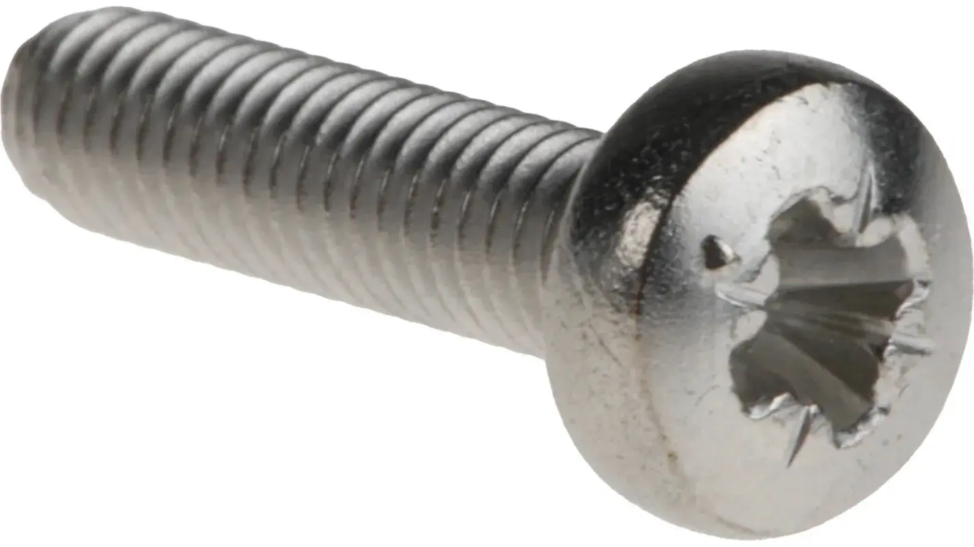 Produktfoto 1 von RS PRO Linsenkopf Pozi Schrauben A4, M3 x 12.0mm Edelstahl