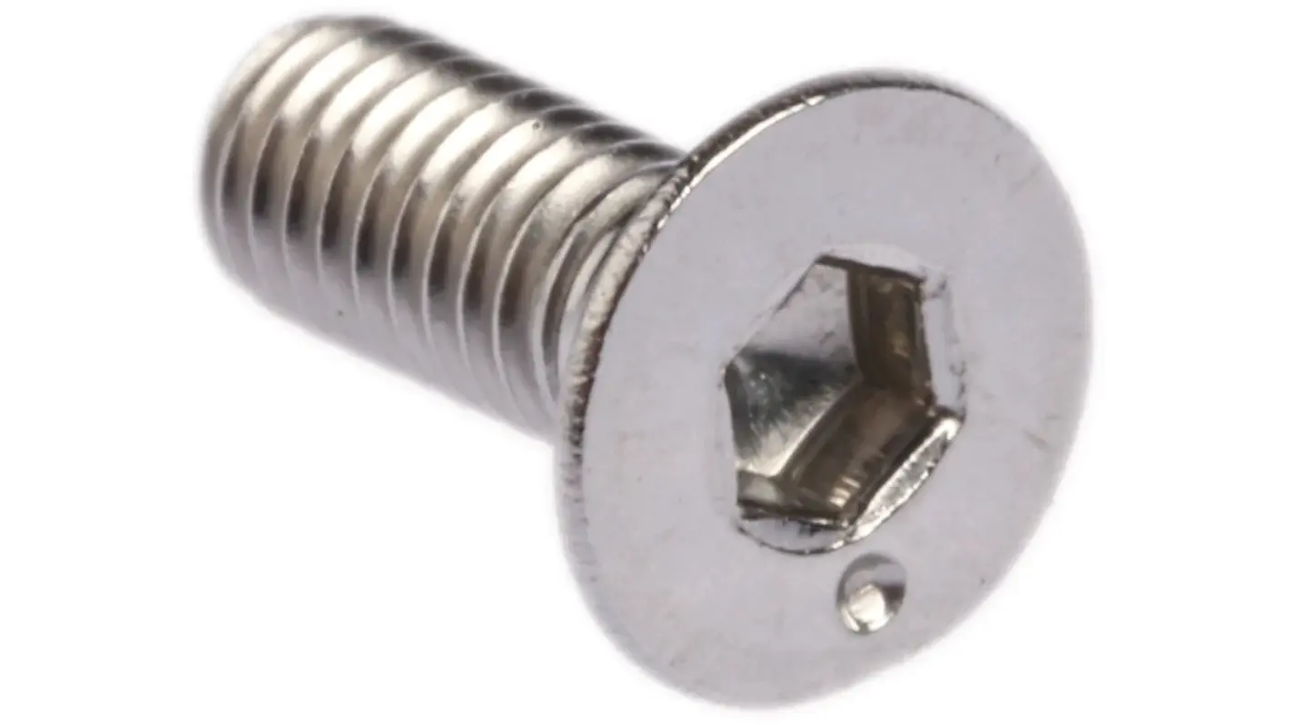 Produktfoto 1 von RS PRO Senkkopf Innensechskantschraube, Edelstahl A4, M3 x 0.5mm, 8mm