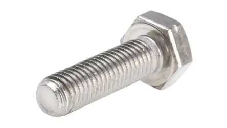 Produktfoto 1 von RS PRO M10 x 35 mm Sechskantschraube, Edelstahl glatt, DIN 933