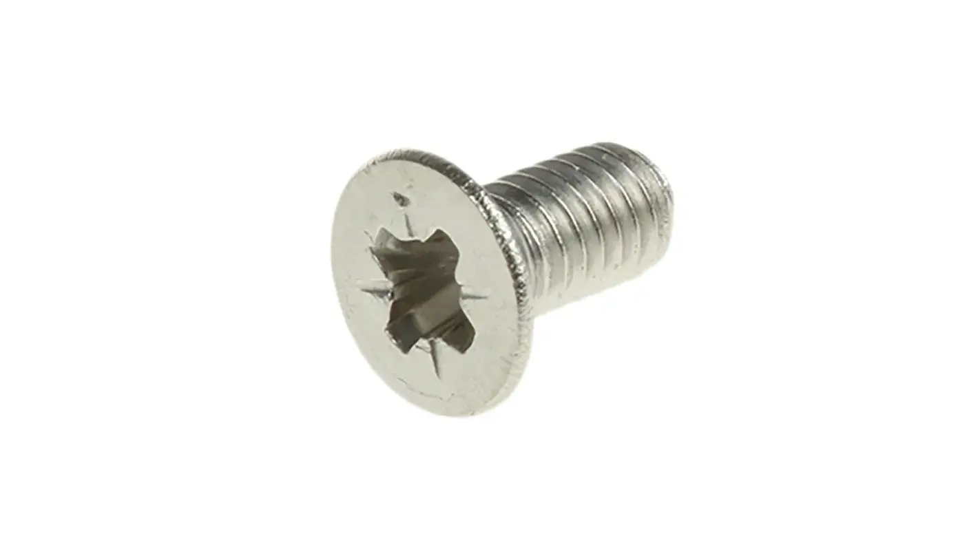 Produktfoto 1 von RS PRO Senkkopf Pozi Schrauben A4, M3 x 6.0mm Edelstahl