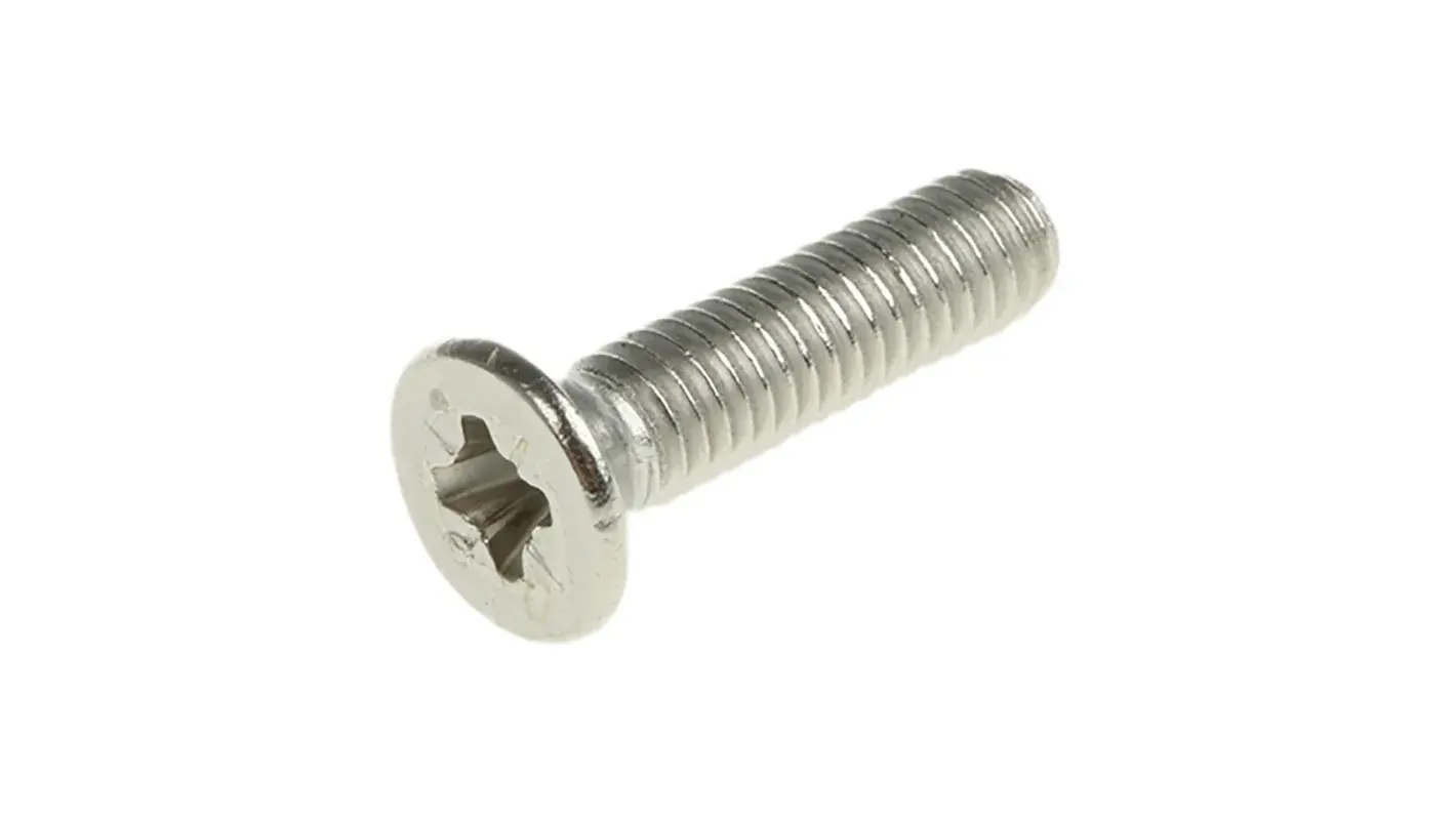 Produktfoto 1 von RS PRO Senkkopf Pozi Schrauben A4, M3 x 12.0mm Edelstahl
