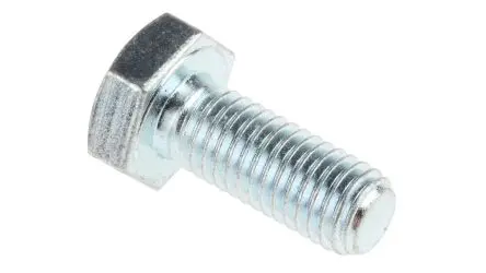 Produktfoto 1 von RS PRO M10 x 25 mm Sechskantschraube, Stahl Glanzzink, DIN 933