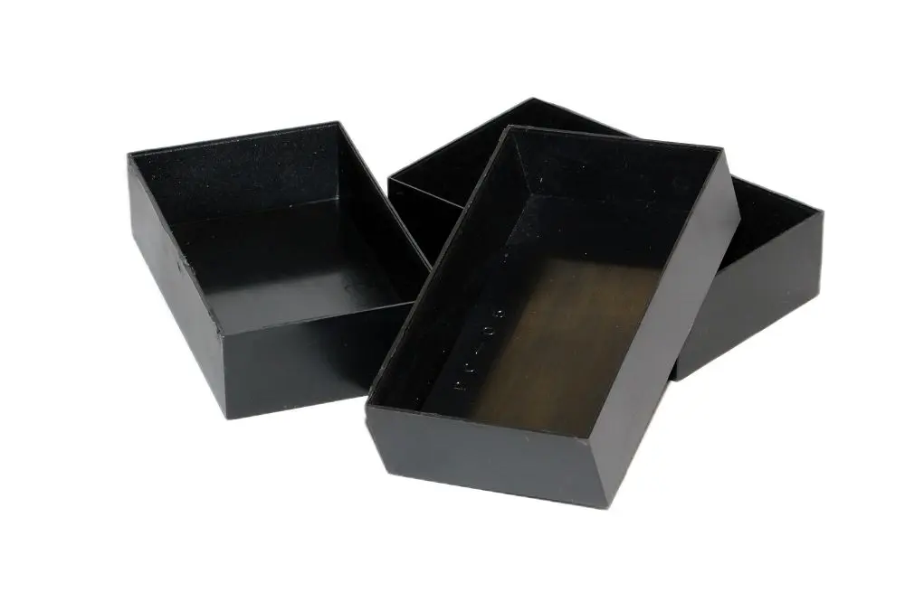 Produktfoto 1 von Hammond ABS Vergussmassenbox Schließer (NO), Schwarz, 100 mm 25.15 mm, 60 mm, Wandstärke 1 mm