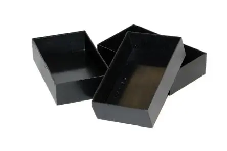 Produktfoto 1 von Hammond ABS Vergussmassenbox Schließer (NO), Schwarz, 100 mm 25.15 mm, 60 mm, Wandstärke 1 mm