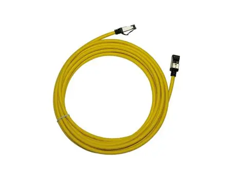 Produktfoto 1 von Decelect Cat8 Ethernet-Kabel, 1 m, Gelb Kupfergeflecht Geschirmt, Aussen ø 6 mm Außen-ø , Raucharm halogenfrei