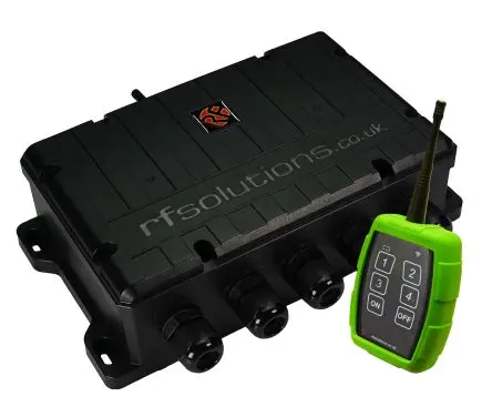 Produktfoto 1 von RF Solutions Fernbedienungssystem 868 MHz LoRa 4 Kanäle, 6-Tasten Handsender 230 V ac