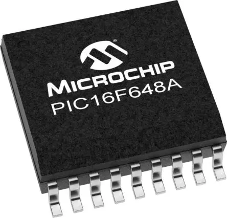 Produktfoto 1 von Microchip Mikrocontroller PIC16F648A PIC 8 bit Flash SOIC 18-Pin 20 MHz 0.256 GB RAM