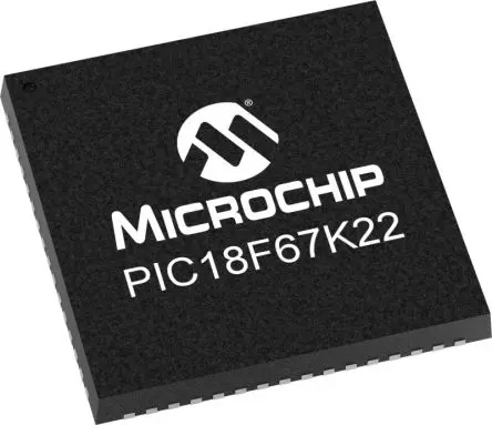 Produktfoto 1 von Microchip Mikrocontroller PIC18 PIC Oberfläche 128kB Flash QFN 64-Pin 1 bit RAM