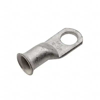 Produktfoto 1 von Molex Compression Style Ringkabelschuh, Unisoliert, Kupfer, 2 AWG max.AWG, aussen ø 10.94 mm, innen ø 8.53 mm, M9