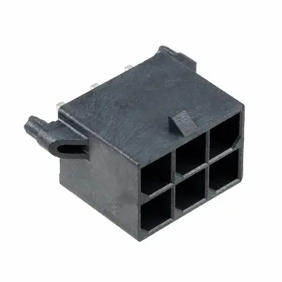 Produktfoto 1 von Molex 76829 Leiterplattenleiste Vertikal, 6-polig / 2-reihig, Raster 5.7 mm Raster, Ummantelt