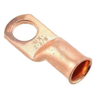 Produktfoto 1 von Molex Compression Style Ringkabelschuh, Unisoliert, Kupfer, 2 AWG max.AWG, aussen ø 10.94 mm, innen ø 8.53 mm, M9