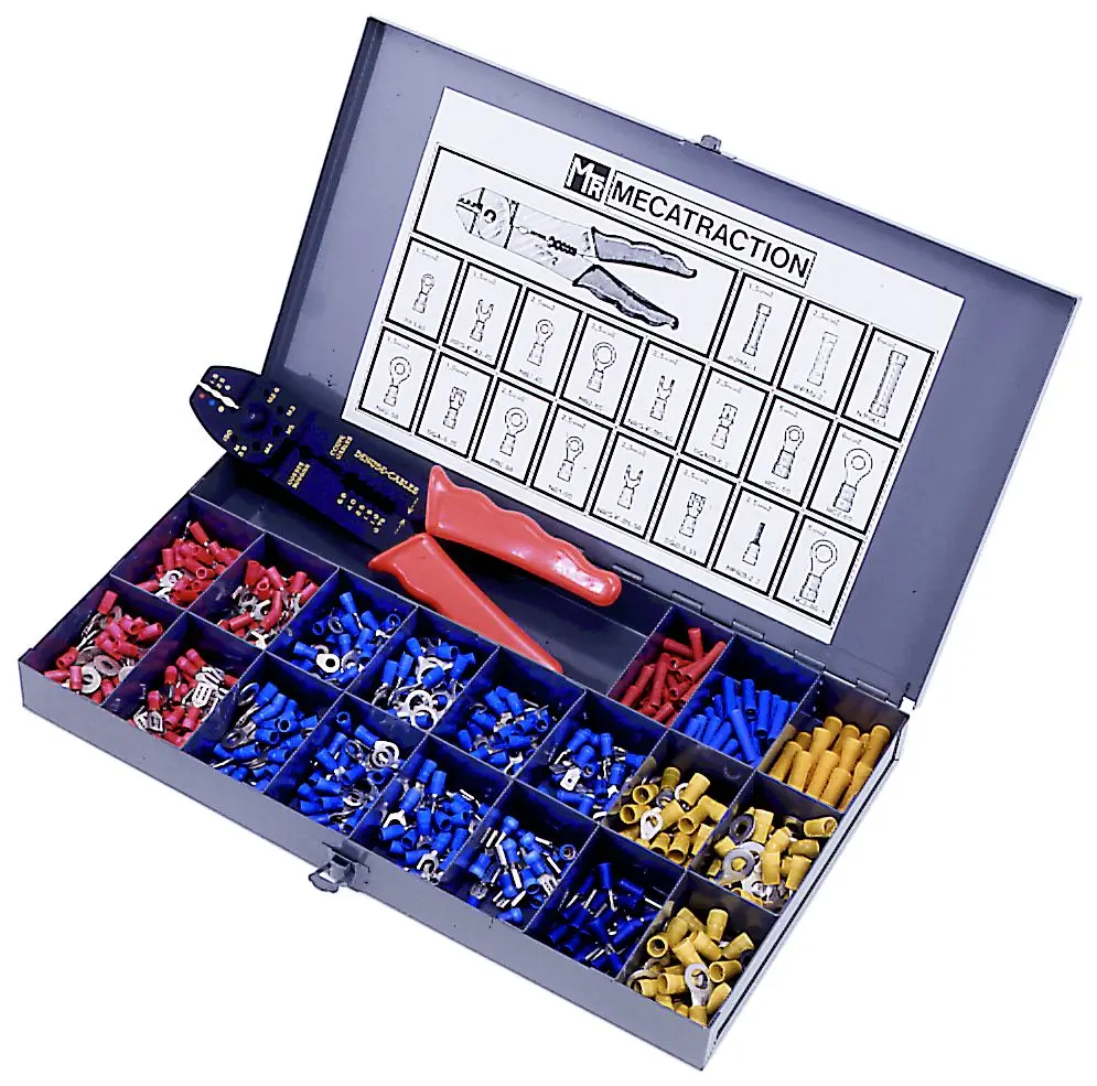 Produktfoto 1 von MECATRACTION Crimp Set Crimp-Anschlussklemme Elektrikerbox aus Metall