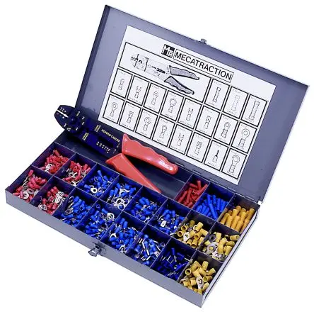 Produktfoto 1 von MECATRACTION Crimp Set Crimp-Anschlussklemme Elektrikerbox aus Metall
