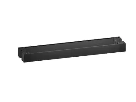 Produktfoto 1 von Rittal AX Stahlblech Sockel Eckstück Basis/Sockel Schwarz RAL 9005, 1200 mm, für Serie AX, H. 100 mm, T. 1200 mm
