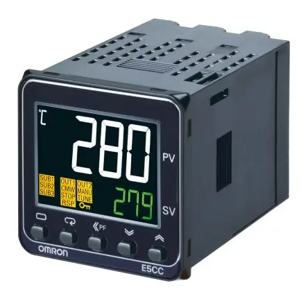 Omron E5CC Controller Frontplattenmontage 1, 4 x Halbleiterausgang Ausgang 24V ac/dc PID-Controller