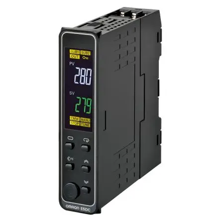 Produktfoto 1 von Omron E5DC Controller DIN-Hutschiene 2, 2 x Relais Ausgang/ Universitäten, Thermoelement, Pt100, Analog Eingang 240V ac