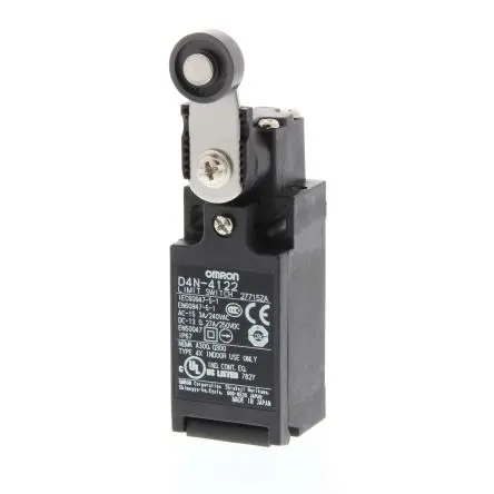 Produktfoto 1 von Omron D4n Endschalter, Rollenhebel 2 Öffner, IP67, Kunststoff 240V 10A