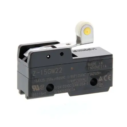 Produktfoto 1 von Omron Mikroschalter Kurzer Rollenhebelbetätiger-Betätiger Lot, 1-poliger Umschalter, 15A IP00 3.43N -25 °C
