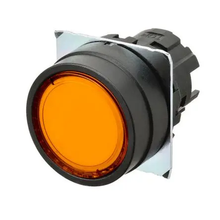 Produktfoto 1 von Omron A22NZ Druckschalter Orange Beleuchtet Tastend Panel Ø 22 mm / 10A, IP66