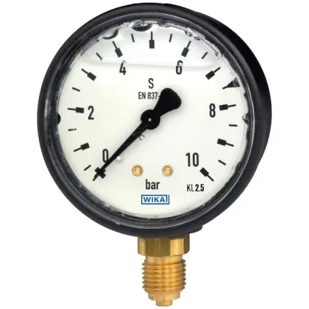WIKA 113.13 Manometer 63 mm 0 bar → 40 bar Kunststoff Gehäuse G 1/4