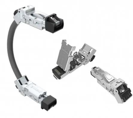 Produktfoto 1 von Amphenol Communications Solutions DRPC5 Cat6a Ethernet-Kabel, 1 m, Schwarz, Thermoplast