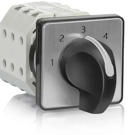 Produktfoto 1 von RS PRO T-000 Nockenschalter 16 A, 1-phasig, 4-Stufen Knopf Schraube, 45 °-Wurfwinkel