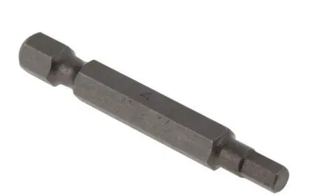 Produktfoto 1 von RS PRO 1/4 in 4 mm Sechskant Schraubbit, Sechskant, aus CrMo-Stahl, 50-teilig, 50mm
