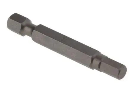Produktfoto 1 von RS PRO 1/4 in 5 mm Sechskant Schraubbit, Sechskant, aus CrMo-Stahl, 50-teilig, 50mm