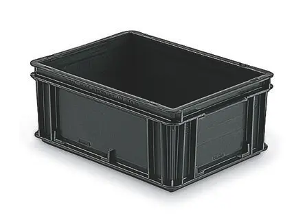 Produktfoto 1 von EUROSTAT ESD-Box, Einsatztemperatur: 80 bis 100 °C (dauerhaft), Oberflächenwiderstand, H: 170 mm L: 400 mm B: 170mm,