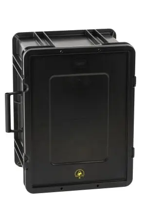 Produktfoto 1 von EUROSTAT ESD-Box, ESD-Kennzeichnung, Oberflächenwiderstand, H: 288 mm L: 600 mm B: 288mm, Polypropylen