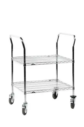 Produktfoto 1 von EUROSTAT Gestellwagen, Verchromtes Metall Rahmen, max. 200 kg 610 mm, 1030 mm 910 mm
