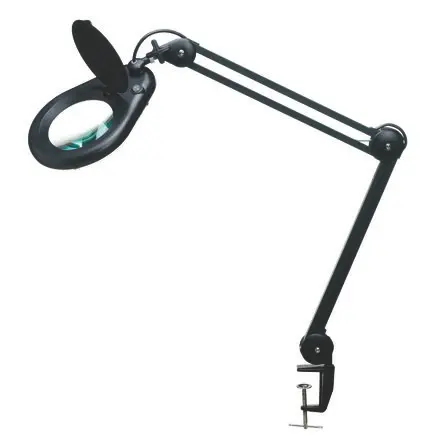 Produktfoto 1 von EUROSTAT LED Lupenleuchte Tischklemmenbefestigung, 5 mm Linse 127 mm, 22 W, Reichweite 800 mm