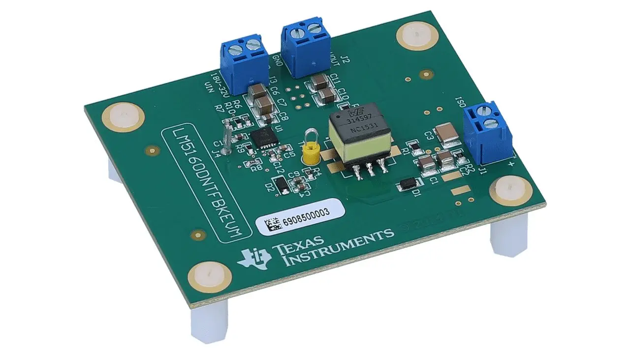 Produktfoto 1 von Texas Instruments LM5160 Evaluierungsplatine, Fly-Buck-Evaluierungsplatine für isolierte Vorspannungsversorgung