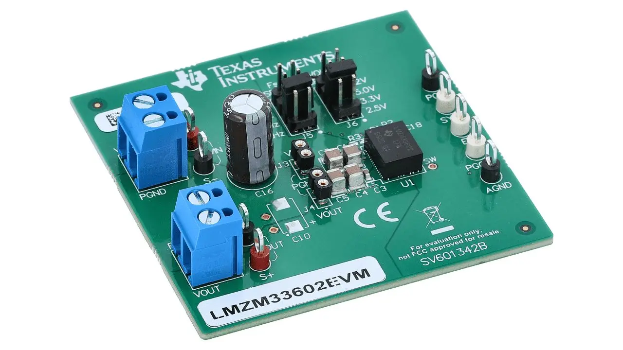 Produktfoto 1 von Texas Instruments LMZM33602 Evaluierungsplatine, Leistungsmodul EVM Strommodul, für LMZM33602