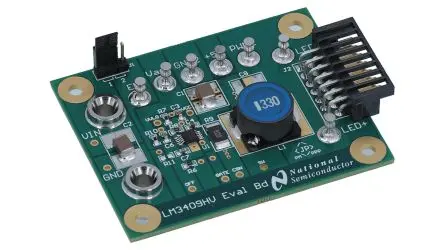 Produktfoto 1 von Texas Instruments LED-Treiber Entwicklungskit Evaluierungsplatine zum Einsatz mit LM3409HV, LED-Treiber Entwicklungskit,