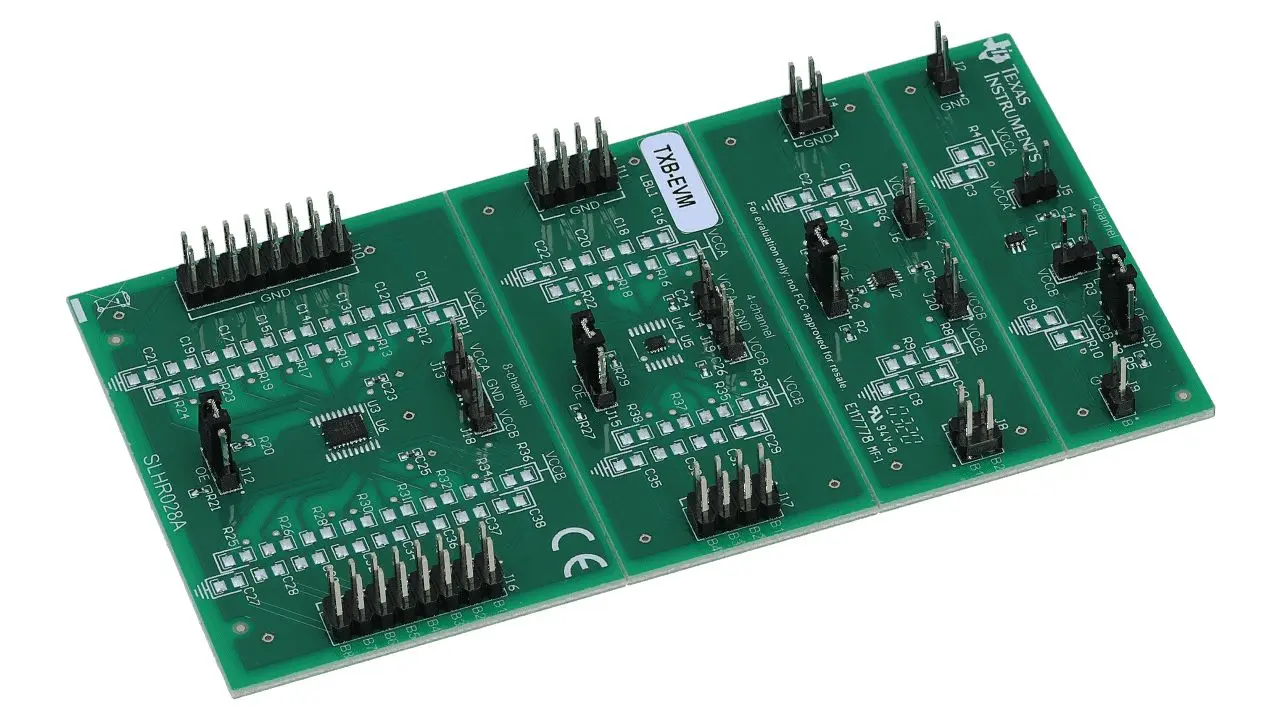 Produktfoto 1 von Texas Instruments TXB Evaluierungsplatine, Evaluierungsmodul Energieverwaltung, für TXB010x