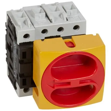 Produktfoto 1 von Legrand 0 221 Trennschalter 4-polig Schraubanschlussklemme, Panel 20 kW Rot IP65