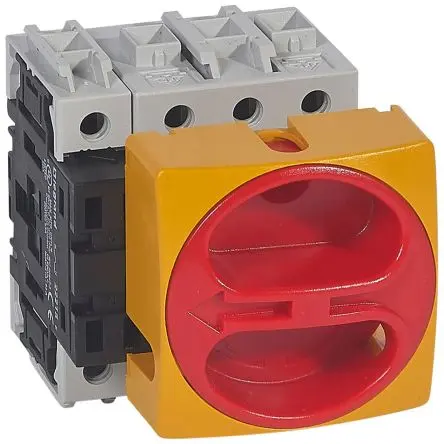 Produktfoto 1 von Legrand 0 221 Trennschalter 4-polig Panel, Schraubanschlussklemme 25.2 kW Rot IP65