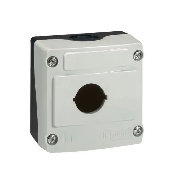 Produktfoto 1 von Legrand 0242 Leere Steuerstation, 1 x Ø 22.5 mm, Grau, Kunststoff, IP66