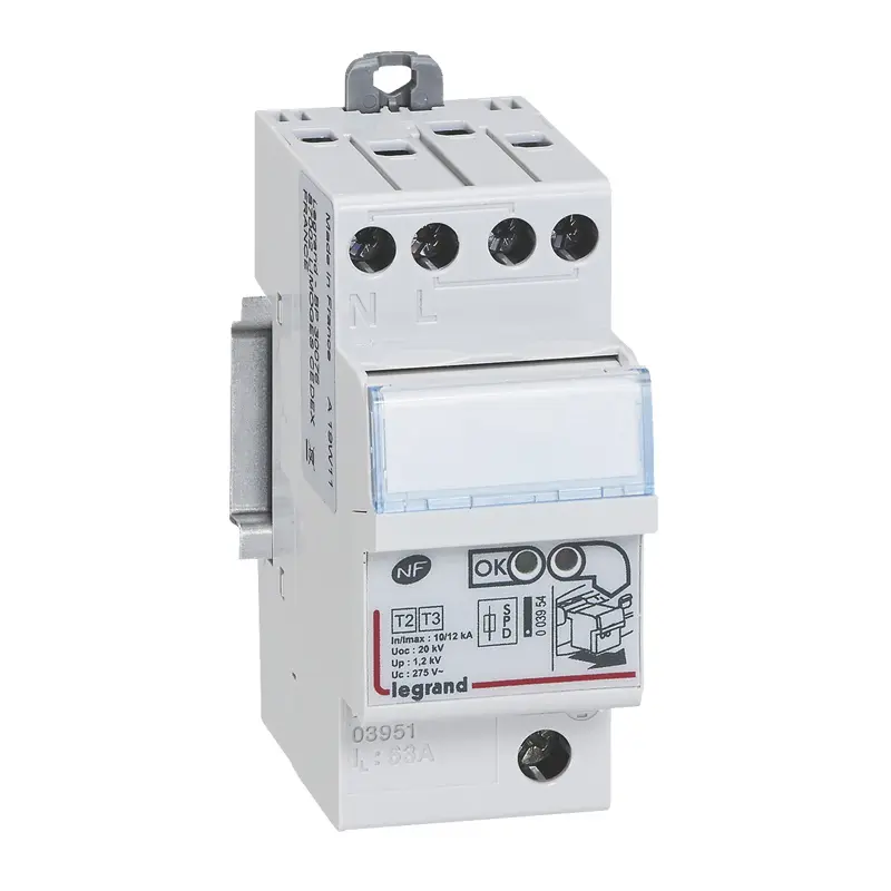 Produktfoto 1 von Legrand, Überspannungsableiter, 1-phasig, 1.2 kV 12 kA DIN-Hutschiene