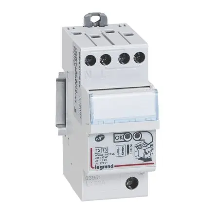 Produktfoto 1 von Legrand, Überspannungsableiter, 1-phasig, 1.2 kV 12 kA DIN-Hutschiene