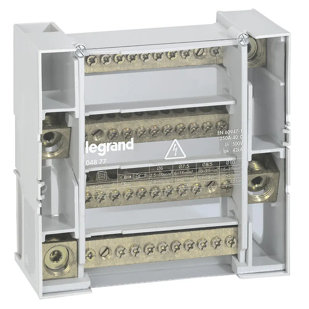 Produktfoto 1 von Legrand Verteilerblock 250A, IP2X