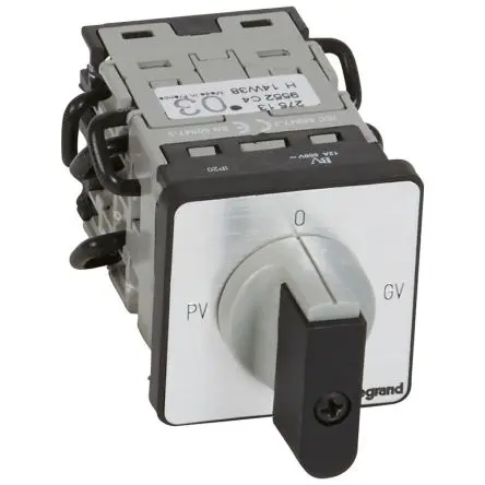Produktfoto 1 von Legrand Nockenschalter 16 A, 3-Stufen Hebel, 90 °-Wurfwinkel