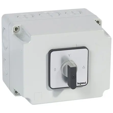 Legrand Nockenschalter 50 A, 3-Stufen Hebel, 90 °-Wurfwinkel