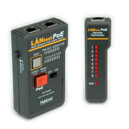 Produktfoto 1 von Roline Netzwerktester Schließer (NO), Kabelprüfgerät, RJ45