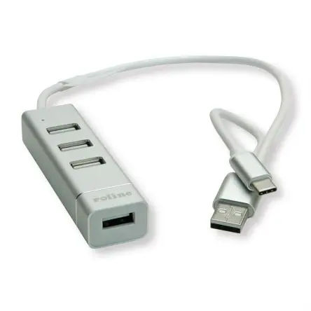 Produktfoto 1 von Roline, USB 2.0 USB-Hub, 4 USB Ports, USB, USB-Bus